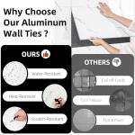 WADILE Waterproof Marble Peel and Stick Tiles 10 Pack