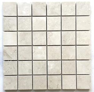 Light Ivory 2x2 Travertine Mosaic Tile