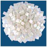 Iridescent White Glass Mosaic Tiles - 0.59 Inch