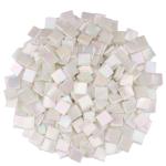 Iridescent White Glass Mosaic Tiles - 0.59 Inch