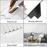 Glossy White Hexagon Peel and Stick Tile Sheets