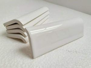 Bright White 2x6 Ceramic Bullnose Trim Tile