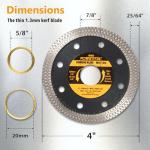 4 Inch Diamond Saw Blades for Tile Cutting