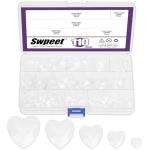 Heart-Shaped Clear Glass Tiles for Crafts