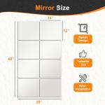 Delma Frameless Mirror Tiles - 14"x12", 8 Pack