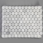 Carrara White Marble Penny Round Mosaic Tile Pack