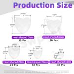 Heart-Shaped Clear Glass Tiles for Crafts