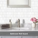 Long Hexagon Peel and Stick Shower Floor Tile