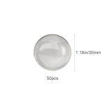 Tutuxio 30mm Clear Glass Dome Tiles - 50pcs