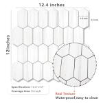 Long Hexagon Peel and Stick Shower Floor Tile