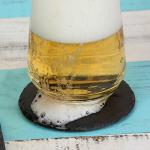 Slate Stone Coasters - Set of 5 Square Black