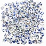 ZAVOOS Blue and White Ceramic Mosaic Tiles