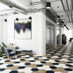 Luxury Vinyl Hexagon Shower Floor Tile Sample