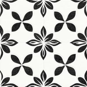 10-Pack Peel and Stick Black and White Floor Tiles