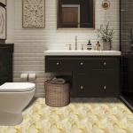 Gold Crack Marble Peel and Stick Floor Tiles