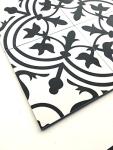 Flora Black and White 8x8 Porcelain Tiles (10 pcs)