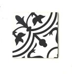 Flora Black and White 8x8 Porcelain Tiles (10 pcs)