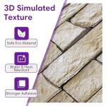 3D Faux Stone Peel and Stick Wall Tiles
