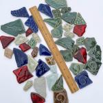 LITMIND Ocean Series Ceramic Mosaic Tiles for Craft