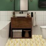 Gold Crack Marble Peel and Stick Floor Tiles