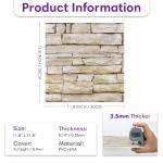 3D Faux Stone Peel and Stick Wall Tiles