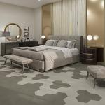 Luxury Vinyl Hexagon Shower Floor Tile Sample