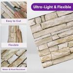 3D Faux Stone Peel and Stick Wall Tiles