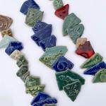 LITMIND Ocean Series Ceramic Mosaic Tiles for Craft