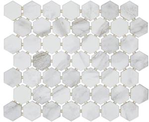 Daltile Perpetuo Matte White Hexagon Mosaic Tiles