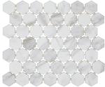 Daltile Perpetuo Matte White Hexagon Mosaic Tiles