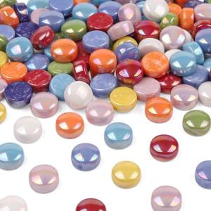 Iridescent Glass Mosaic Tiles for DIY Crafts