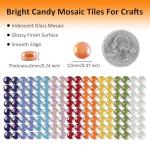 Iridescent Glass Mosaic Tiles for DIY Crafts