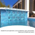 Aquamarine Glass Mosaic Tile Sheets for Showers