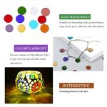 220 Pieces Round Glass Mosaic Tiles for Crafts