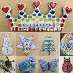 Iridescent Glass Mosaic Tiles for DIY Crafts