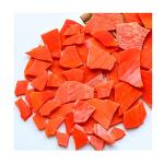 Iridescent Orange Cathedral Mosaic Glass Tiles
