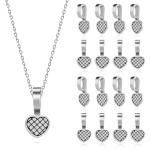 Heart Shaped Glass Cabochon Tiles for Jewelry Making