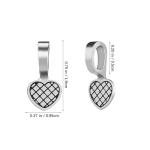 Heart Shaped Glass Cabochon Tiles for Jewelry Making