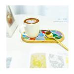 Iridescent Orange Cathedral Mosaic Glass Tiles