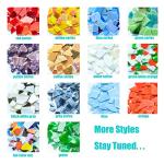 Iridescent Orange Cathedral Mosaic Glass Tiles