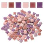 205pcs Pink Ceramic Mosaic Tiles for DIY Crafts