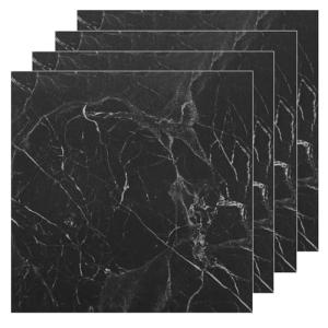 Black Marble Peel and Stick Vinyl Floor Tiles