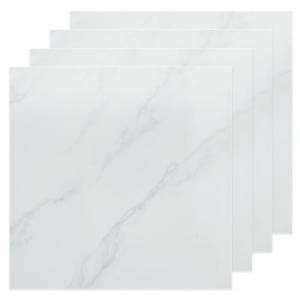 Peel and Stick White Marble Vinyl Floor Tiles