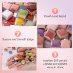 205pcs Pink Ceramic Mosaic Tiles for DIY Crafts