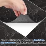 Black Marble Peel and Stick Vinyl Floor Tiles