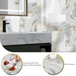 Peel and Stick Marble Shower Floor Tiles - Light Gray Gold