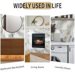 Peel and Stick Marble Shower Floor Tiles - Light Gray Gold