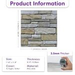 3D Faux Limestone Peel and Stick Wall Panels