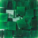 Dark Green Square Glass Mosaic Tiles - 130 PCS