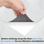 Peel and Stick White Marble Vinyl Floor Tiles